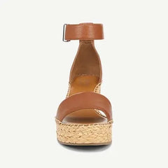 Franco Clemens Raffia Espadrille Wedge Sandal