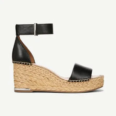 Franco Clemens Raffia Espadrille Wedge Sandal